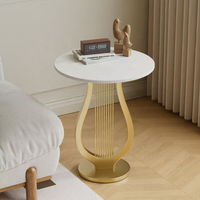 Table console minimaliste moderne en fer noir et plateau en pierre, meubles de salon écologiques Rosegia