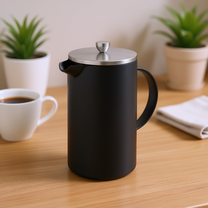 Cilio Aida Coffee <b>Maker</b> 8 Cups Dripper Stainless Steel Lid Matte Black Finish - Product Image 3