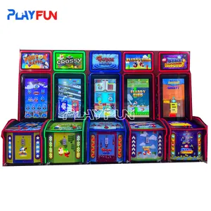 PlayFun Indoor parc d'attractions rachat de billets vidéo prix de loterie Crossy Road Flappy Bird Lucky Fish Quick Drop machine de jeux