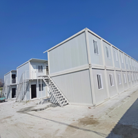 Maison conteneur pliable de 20 pieds - Logement modulaire préfabriqué, bureau pour école, villa, magasin, avec design contemporain
