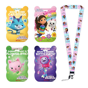 Porte-cartes <span class=keywords><strong>Gaby</strong></span> Cat Doll W Cartoon mignon avec cordon tour de cou, clip en acrylique scintillant pour badge de travail, porte-clés de protection - Product Image 6