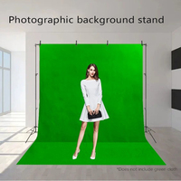 2.6x3m Perlengkapan Studio Foto Logam, Layar Hijau, Penyangga Latar Belakang Fotografi, Sistem Penopang Kain Muslin