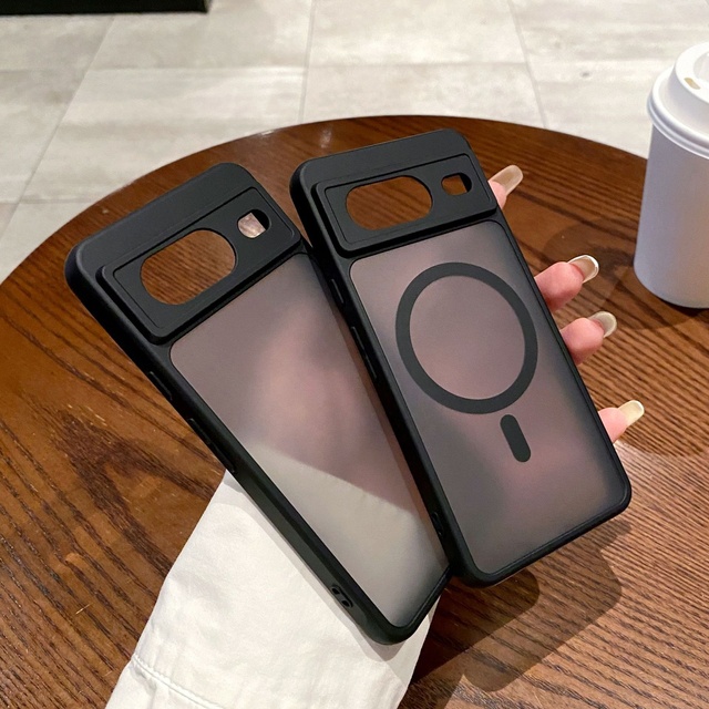 Luxury Matte Frosted Transparent TPU PC 2-in-1 Magnetic Phone Case Cover for Google Pixel 9 8 Pro 8 7 Pro