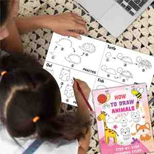 Cute and Fun Diy Coloring Workbook Pen Control Skill <b>Training</b> Simple by Step Easy Drawing Animals <b>Book</b> - Product Image 4