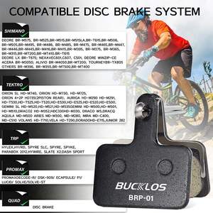 Plaquettes de frein à disque de vélo BUCKLOS plaquettes de frein hydrauliques vtt semi-métalliques en résine pour <span class=keywords><strong>SHIMANO</strong></span> <span class=keywords><strong>B01S</strong></span> B05S plaquette de frein de vélo M525 M395 - Product Image 4