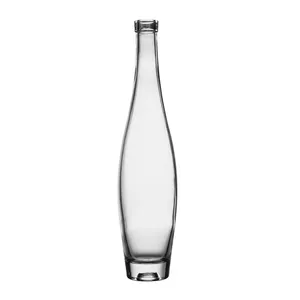 Botella de vino de hielo vacía con forma de bola de boliche, Mini botella de licor de zumo de cristal de 500ml, venta al por mayor