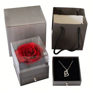 Caja de Joyería con Rosa Eterna para el Día de San Valentín 2026, Collar Romántico con Flor y Caja de Acrílico para Mujer - Product Image 6