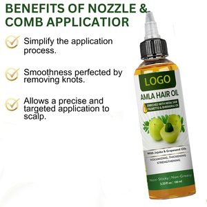 Aceite de Amla Original de Marca Privada para el Crecimiento del Cabello, Tratamiento para la Caída del Cabello y Reparación del Cuero Cabelludo Dañado, Set de Cuidado Capilar con Aceite de Amla - Product Image 2