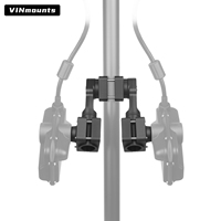Support de perche à transducteur réglable à double sonde, compatible avec le double ActiveTarget 2 de LOWRANCE, VIN-TYQ-FD02-AT+AT