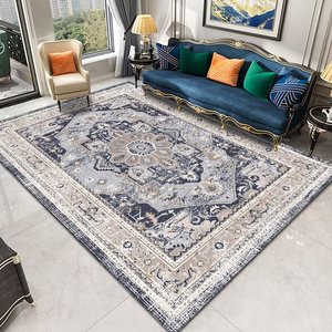 Tapis Bohème Vintage à Motifs Floraux en Polyester Fabriqué à <span class=keywords><strong>la</strong></span> Machine 4x6 Lavable Antidérapant Ultra Doux à Poils Courts Tons Terreux pour Chambre et Crèche - Product Image 3