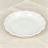 Assiettes de dîner ovales créatives vintage en céramique écologique avec motifs pour ensembles de camping, curry et salade