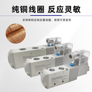 Válvula Solenoide Bolseen 4V310-10, 2 Posiciones, 5 Vías, Válvula de Control Neumática, DC24V, 0.15-0.8MPa - Product Image 2