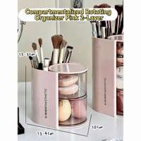 Nouvelle boîte de rangement cosmétique en plastique anti-poussière pour produits de beauté, houppettes, coussinets de maquillage et coquilles de fond de teint sur coiffeuse
