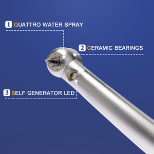 Tandheelkundige Handstuk Led Luchtturbine 2/<span class=keywords><strong>4</strong></span> Gaten Zelf Genereren Lichte Keramische Met Hoge Snelheid Handstuk Tandstoel Gereedschap - Product Image 3