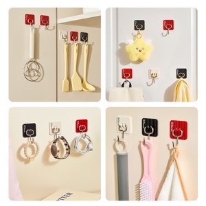 Custom Logo/Color Light Luxury Seamless <b>Hook</b> Strong Adhesive Suction Cup Kitchen Bathroom Toilet Clothes <b>Hook</b> Sticky <b>Hook</b> - Product Image 5