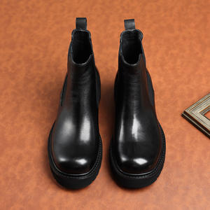 Chaussures Oxford pour hommes britanniques en cuir véritable imperméable, à bout fermé, faites à la main, pour mariage, formelles, décontractées, antidérapantes, avec boucles et sangles - Product Image 4