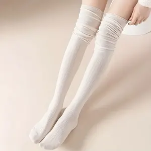 Quentin Custom Dress Over Logo Knee High Knitted Long Socks Women Girls Thigh High Socks Custom No Minimum