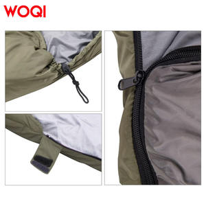 Sac de couchage enveloppant Woqi, vert militaire, 1,3 kg, imperméable, léger, respirant, pour le camping, la randonnée et les activités de plein air - Product Image 5