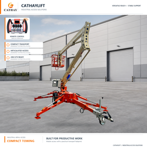 Plateforme élévatrice télescopique remorquable pour travaux en hauteur, vente chaude, 12-24 m, extérieur - Product Image 4