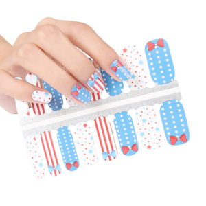 Huizi Nieuwe Amerikaanse Onafhankelijkheidsdag Design Nagelstickers Nageldecoratie Vlag Nagelstickers - Product Image 3