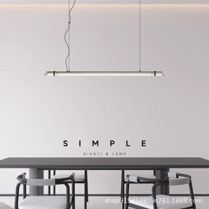 Italian Modern Minimalist <b>Dining</b> Room Chandelier All-Copper Glass Pendant <b>Light</b> for Long Strip Table Luxury Designer Product - Product Image 6