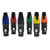 Connecteur XLR Haut de Gamme 3 Broches Femelle Plaqué Or 3 Ports pour Haut-parleur Karaoké – Prise Jack XLR Femelle 3 Broches