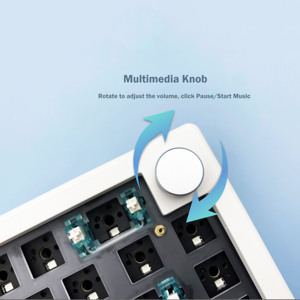 Kit de clavier mécanique personnalisé <span class=keywords><strong>GMK67</strong></span>, clavier à structure Gasket, rétroéclairage RVB, sans fil BT 2.4G, échangeable à chaud, 3 modes - Product Image 4