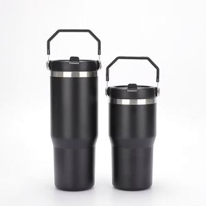 <b>Double</b> <b>Wall</b> Insulated Stainless Steel Travel <b>Cup</b> with Carry Handle, 30oz Tumbler for <b>Coffee</b> Water and Daily Drinks - Product Image 4