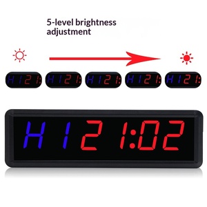 Chronomètre sportif LED en métal étanche pour <span class=keywords><strong>CrossFit</strong></span> en intérieur, avec alarme vocale, chronographe et fonctions intervalles multifonctionnelles - Product Image 4