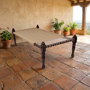 <b>charpai</b> <b>bed</b> made of cotton or jute cord outdoor handmade indian cots - Product Image 2