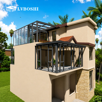 Véranda en aluminium et verre moderne personnalisable avec design de patio rétractable pour terrasse et usage extérieur en hôtel