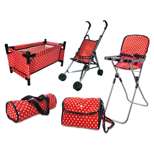 Kunststoff Rollenspiel Spielzeug 5 Stück Puppen zubehör Set Baby Doll Hochstuhl - Product Image 5