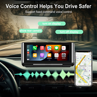 Autoradio portable Podofo 6,86 pouces avec écran intelligent, CarPlay et Android Auto sans fil, BSD, DVR, AirPlay, BT, FM