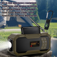 DAB/NOAA BT Radio Rechargeable Solaire Lumière Multibande Fréquence Stéréo Haut-Parleur D'urgence Led Torche Lumière Lampe Radios