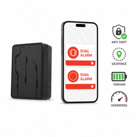 Localizador Antirrobo con Vibración y Alarma de Geocerca, Notificaciones al Teléfono, 4G LTE, 1200mAh, Alerta de Exceso de Velocidad, Rastreador GPS Inalámbrico en Tiempo Real