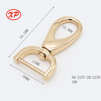 Mousqueton réglable multifonctionnel Xiang Peng en alliage de zinc noir robuste et durable avec logo laser, 20 mm, accessoires de mode