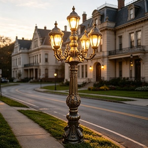 Lampes de jardin personnalisées de style européen, éclairage LED électrique de grande taille pour aménagement paysager, éclairage extérieur commercial et résidentiel - Product Image 5