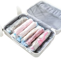 Sac de compression sous vide PETPE 6 microns roulé à la main pour le rangement des vêtements, indispensable pour les vestes et les voyages