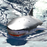 Bateau télécommandé 2 en 1, bateau RC en forme de requin, bateau rapide RC avec tête de requin RC et bateau de course électrique 2,4 GHz, jouet de simulation requin