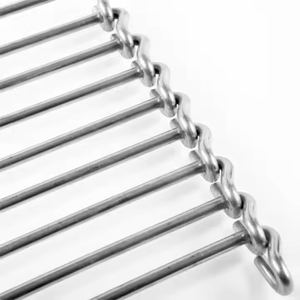 304/316 dondurulmuş gıda makinesi esnek çubuk konveyör paslanmaz çelik kemer Metal örgü çelik esnek Spiral çubuk  kemer - Product Image 4