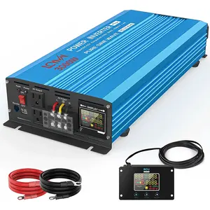 우리 창고 재고 1000w 2000w Dc 12v 24v Ac 110v 순수 사인파 인버터 태양광 발전 인버터 3000w