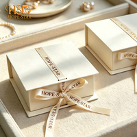 Boîte cadeau magnétique de luxe avec nœud en ruban, boîte d'emballage cosmétique personnalisée avec logo