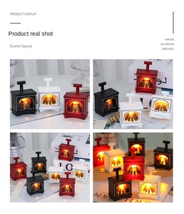 Cheminée miniature pour maison de poupée, modèle de poêle lumineux, meubles de maison, décor de scène de cuisine et de salon, jouet - Product Image 4