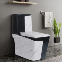 Commode carrée moderne multicolore water closet salle de bain en céramique cuvette de toilette montée au sol une pièce toilette pour hôtel