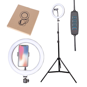Lámpara de Anillo LED <span class=keywords><strong>Kalio</strong></span> I019 de 10 Pulgadas, Regulable de 3200K-5600K, para Fotografía y Maquillaje, con Alimentación USB, Soporte para Teléfono, Construcción de Aluminio - Product Image 3