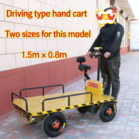 Carretilla Eléctrica de Plataforma de Cuatro Ruedas para Trabajo Pesado, Capacidad de Carga de 1000 kg, Carro de Mano Eléctrico para Almacén