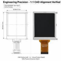 وحدة شاشة TFT LCD مربعة 1.4 بوصة 128×128 بكسل مع شريحة ST7735S وواجهة متوازية 20 دبوس، لوحة عرض صناعية من الدرجة A بديلة لـ TMK LED