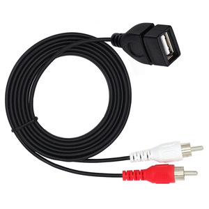 Cavo USB A 2RCA USB 2.0 femmina A 2 Dual <span class=keywords><strong>RCA</strong></span> maschio Y Splitter <span class=keywords><strong>Audio</strong></span> Video e cavo adattatore composito AV (USB F/2RCA M) - Product Image 3