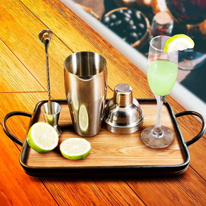 Kit Profesional de Coctelería de Acero Inoxidable, Coctelera Clásica, Colador, Jigger, Muddler, Capacidad de 1L, para Suministros de <span class=keywords><strong>Bar</strong></span> de Hotel - Product Image 5