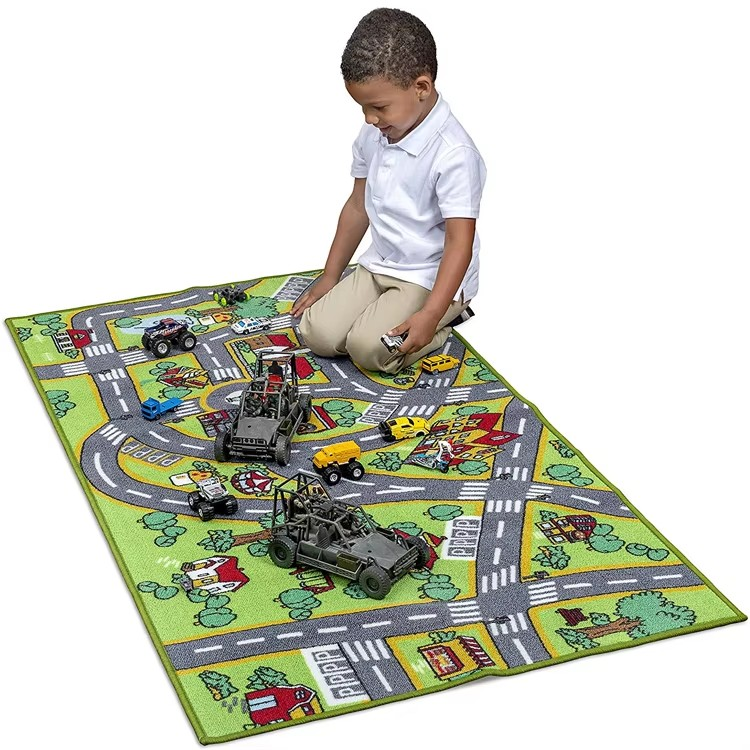 Customizable Large Road Play Mat for